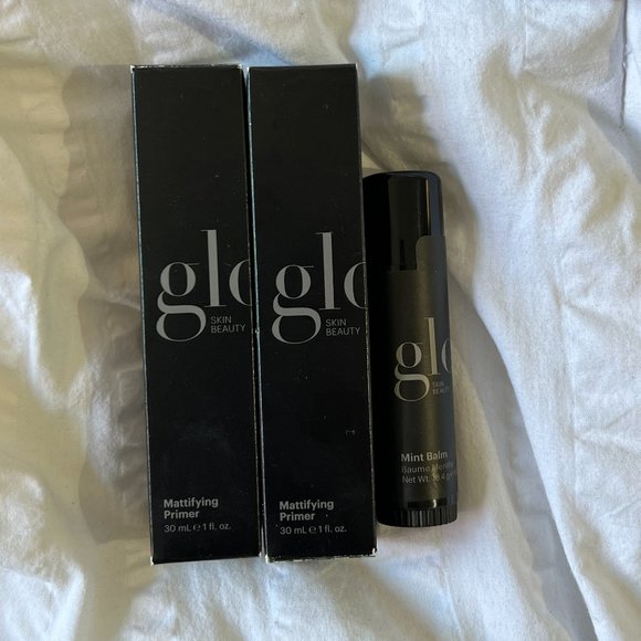 NWT Glo Skin Beauty Combo Pack: Primer x2, Lip Balm, Travel Brush + Cosmetic Bag - Picture 6 of 10